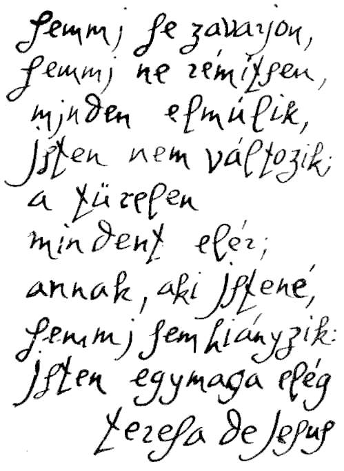 Avilai Szt. Teréz imája